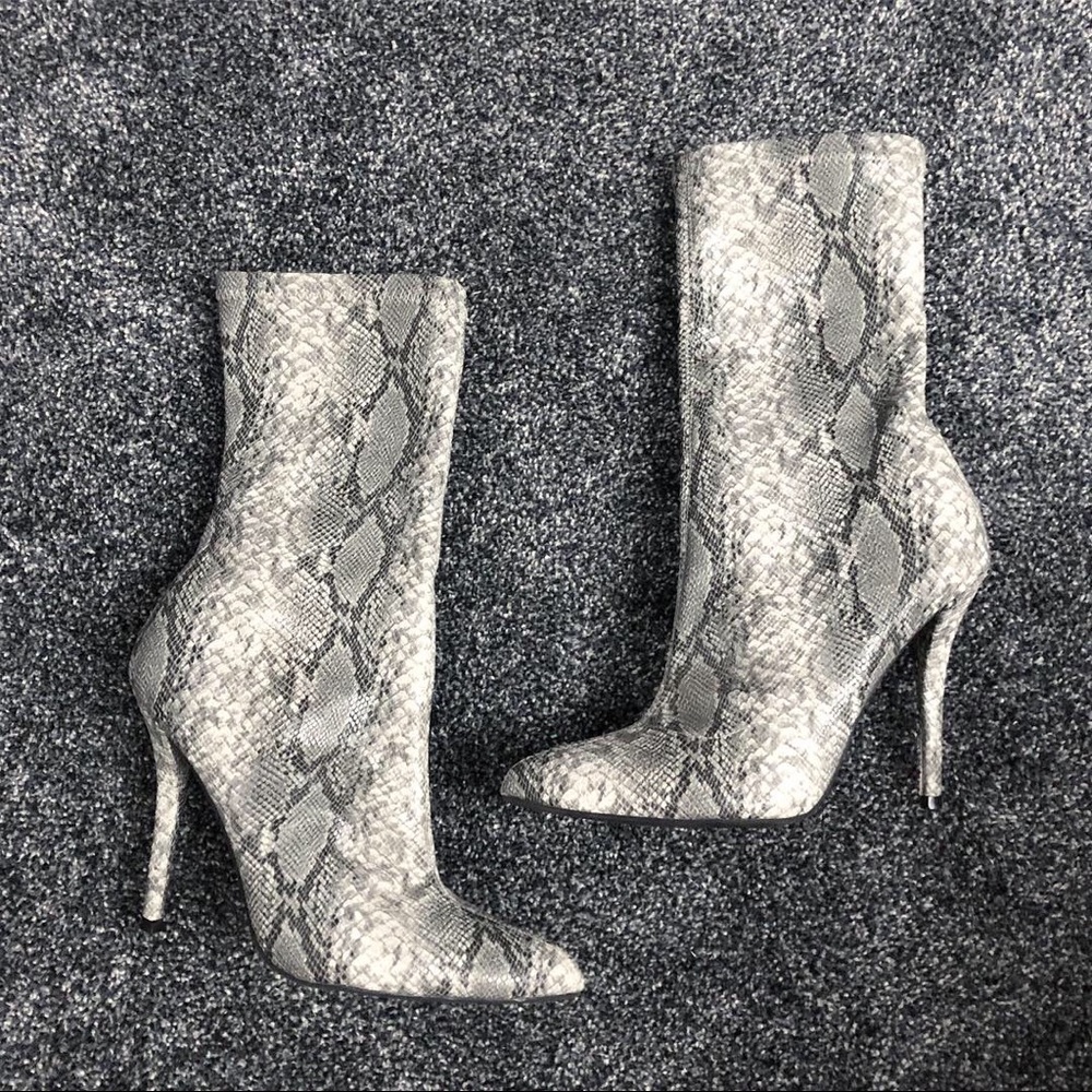 Snake print heels
